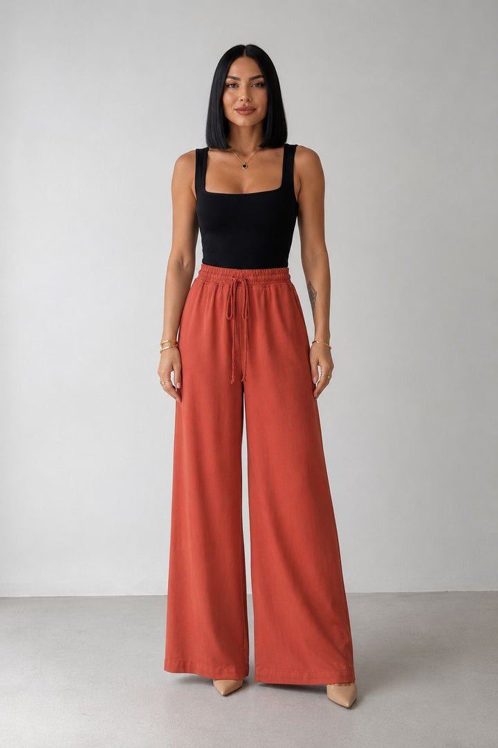 XLJ Elasticated Palazzo Trousers - Hoogvliet