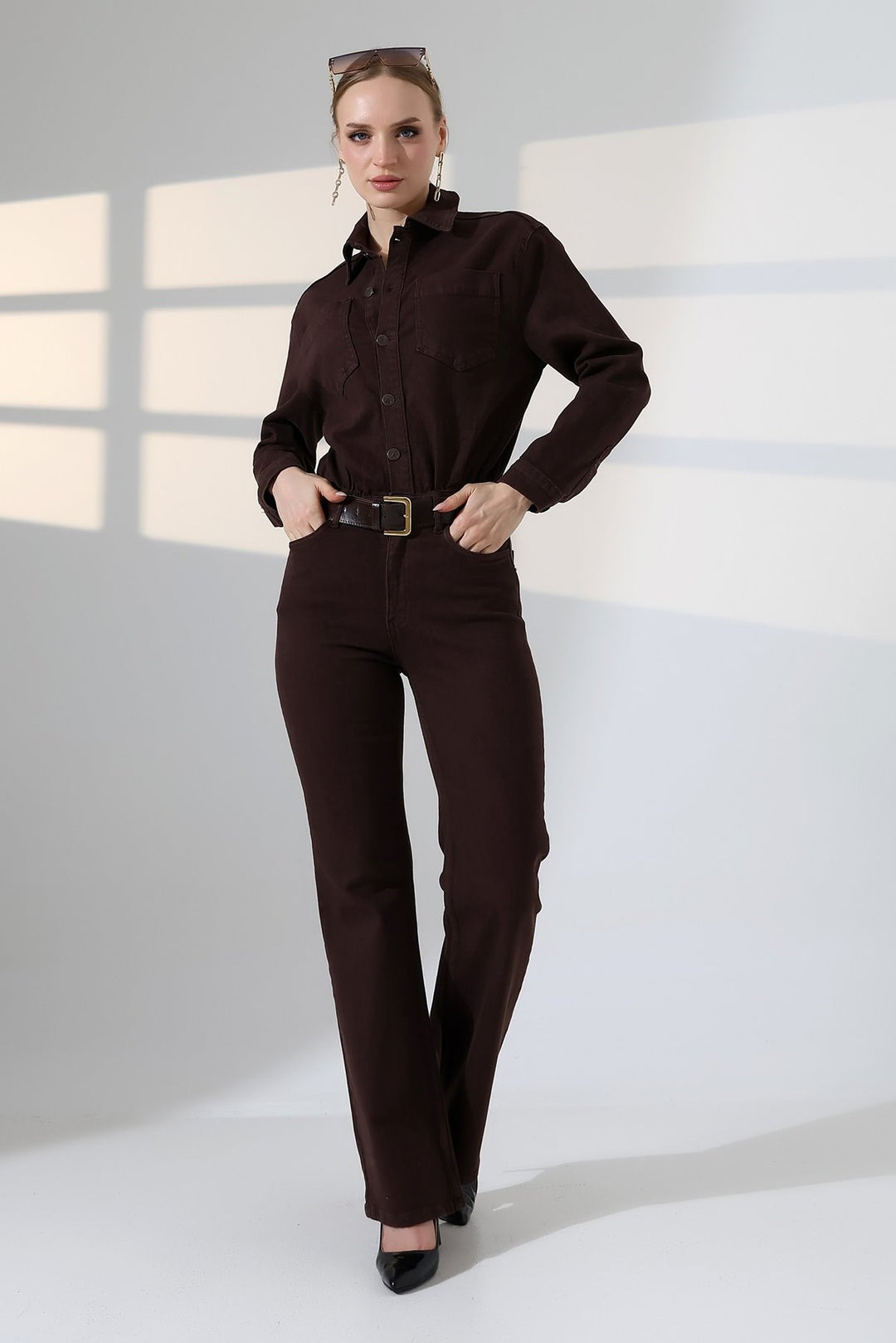 XLJ Classic Denim Jumpsuit with Elasticated Waist - Tudela