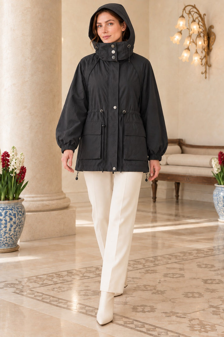 XLJ Drawstring Hooded Raincoat 6319 - Tinley Park