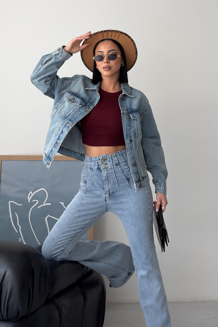 XLJ Denim Jacket with Buttons 6081 - Texcoco