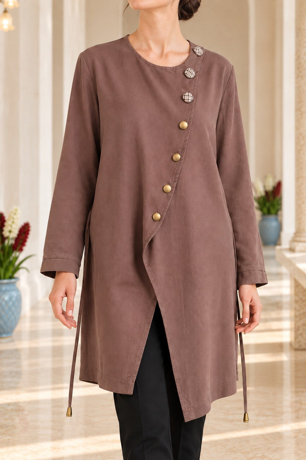 XLJ Asymmetric Button-Down Shirt 6403 - Collegno