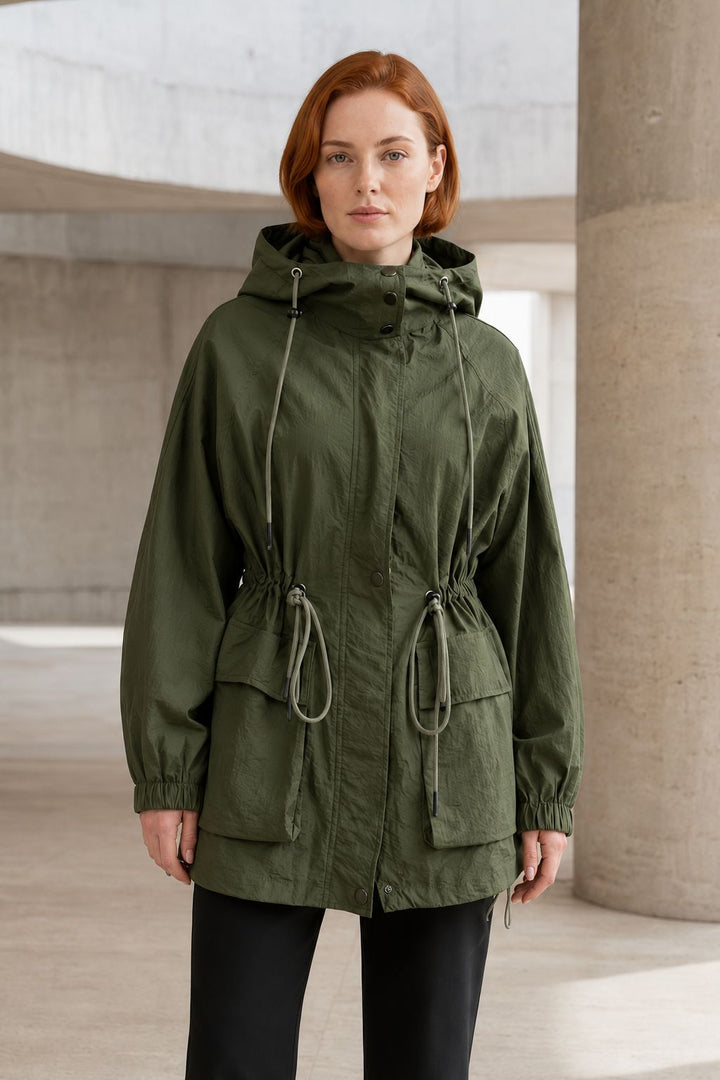 XLJ Drawstring Hooded Raincoat 6319 - Agua Prieta