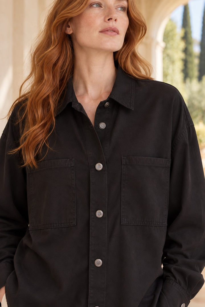 XLJ Oversize Denim Jacket with Buttons 6080 - Grove City