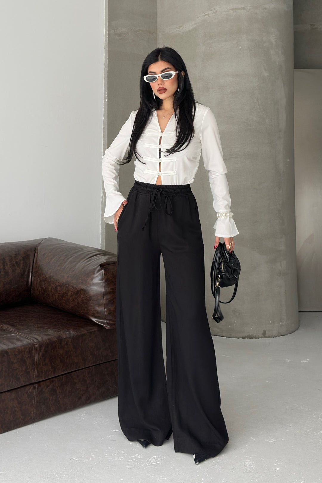 XLJ Elasticated Palazzo Trousers - Nizhyn