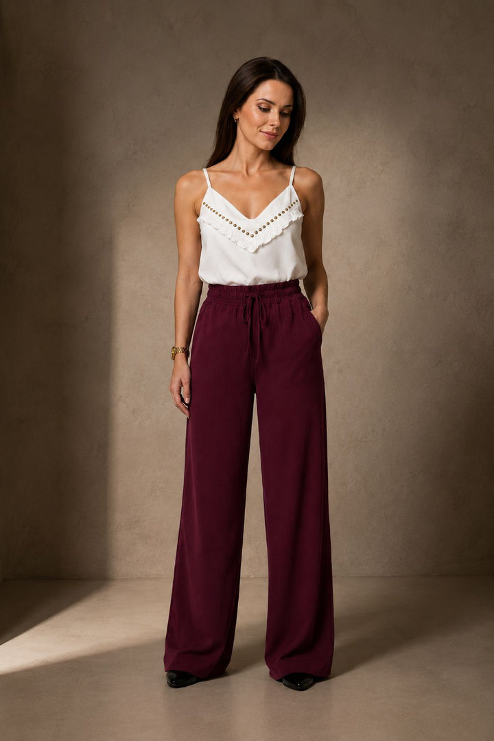 XLJ Elasticated Palazzo Trousers - San Antonio Enchisi