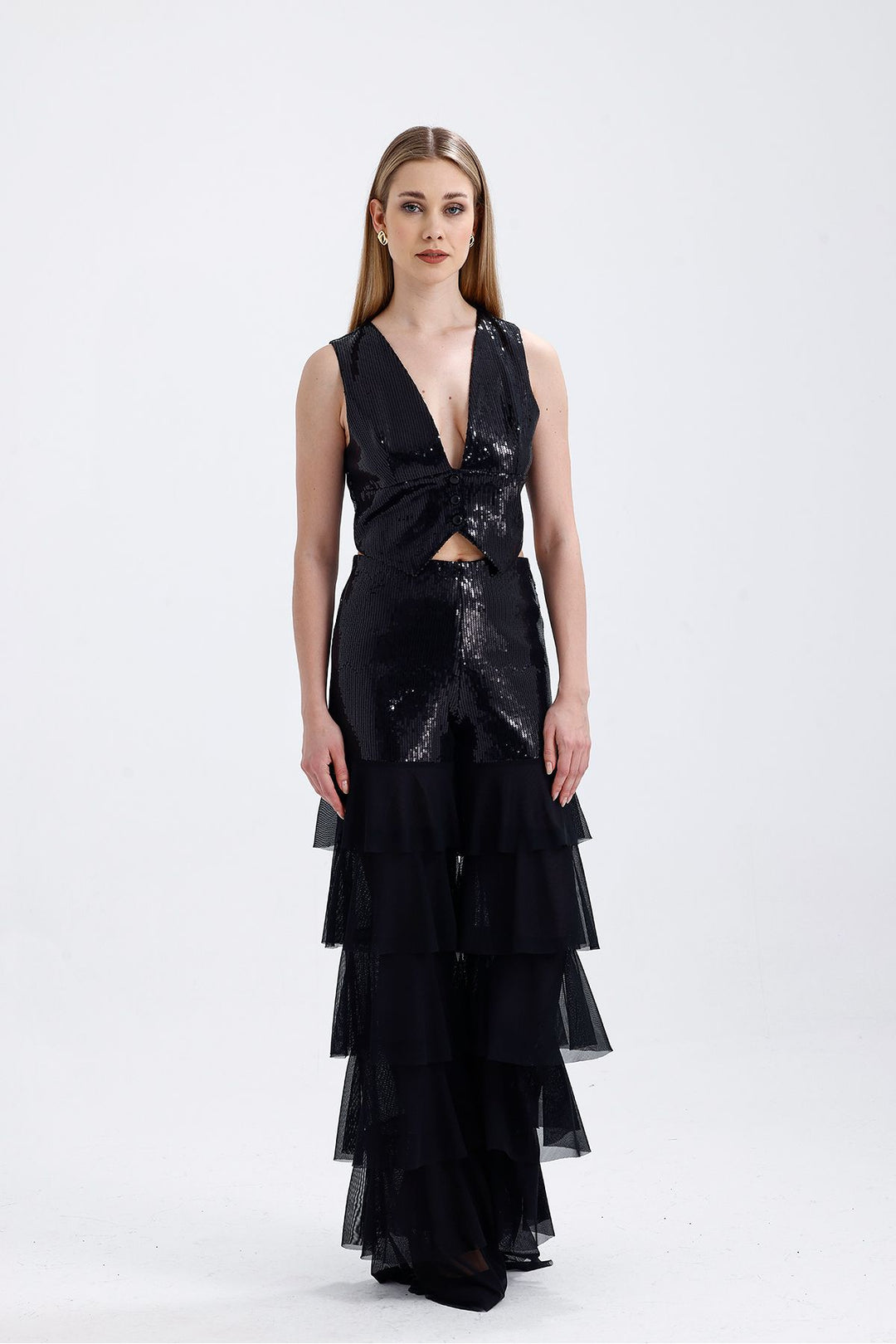 SNS Black Lined Pulpayet Vest with Sense - Foggia