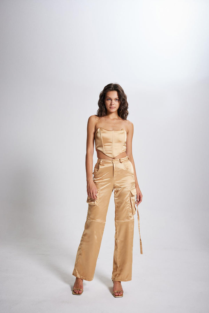 HLLY Women Maddy Pants Beige - Walton upon Thames