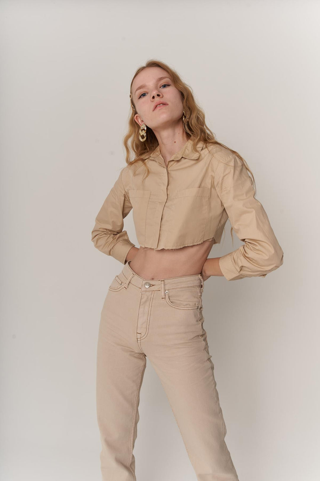 HLLY Women Plank Shirt Beige - Eindhoven