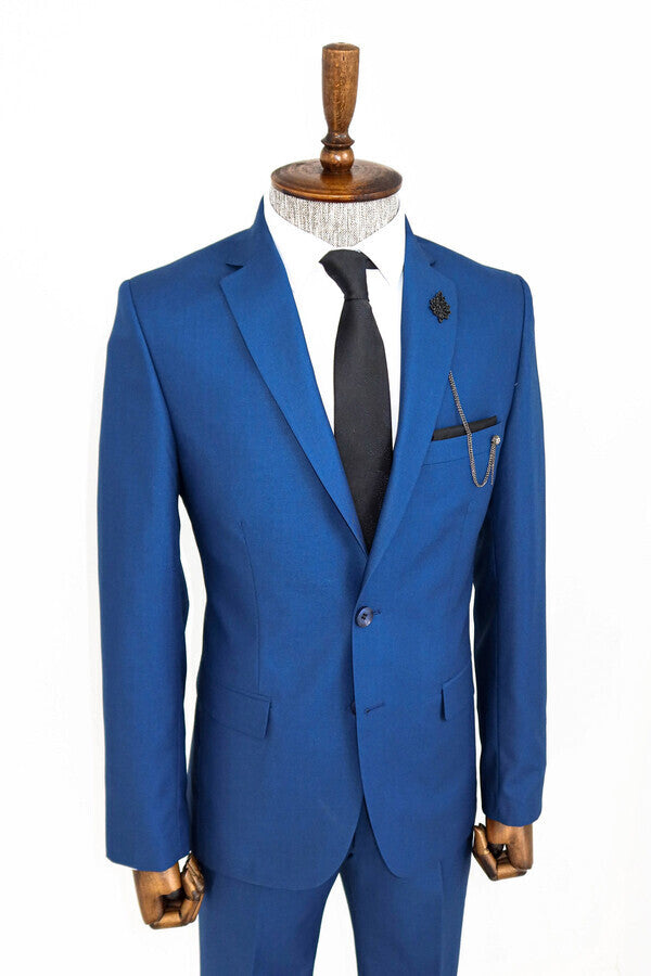 WSS 2 Piece 2 Buttons Blue Men Suit  - Lebanon