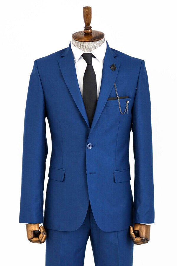 WSS 2 Piece 2 Buttons Blue Men Suit  - Lebanon