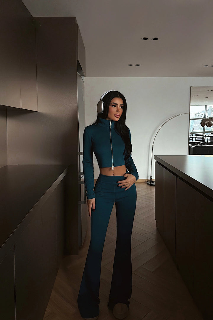 EYY Women Blue Zipper Detail Tracksuit - Novara