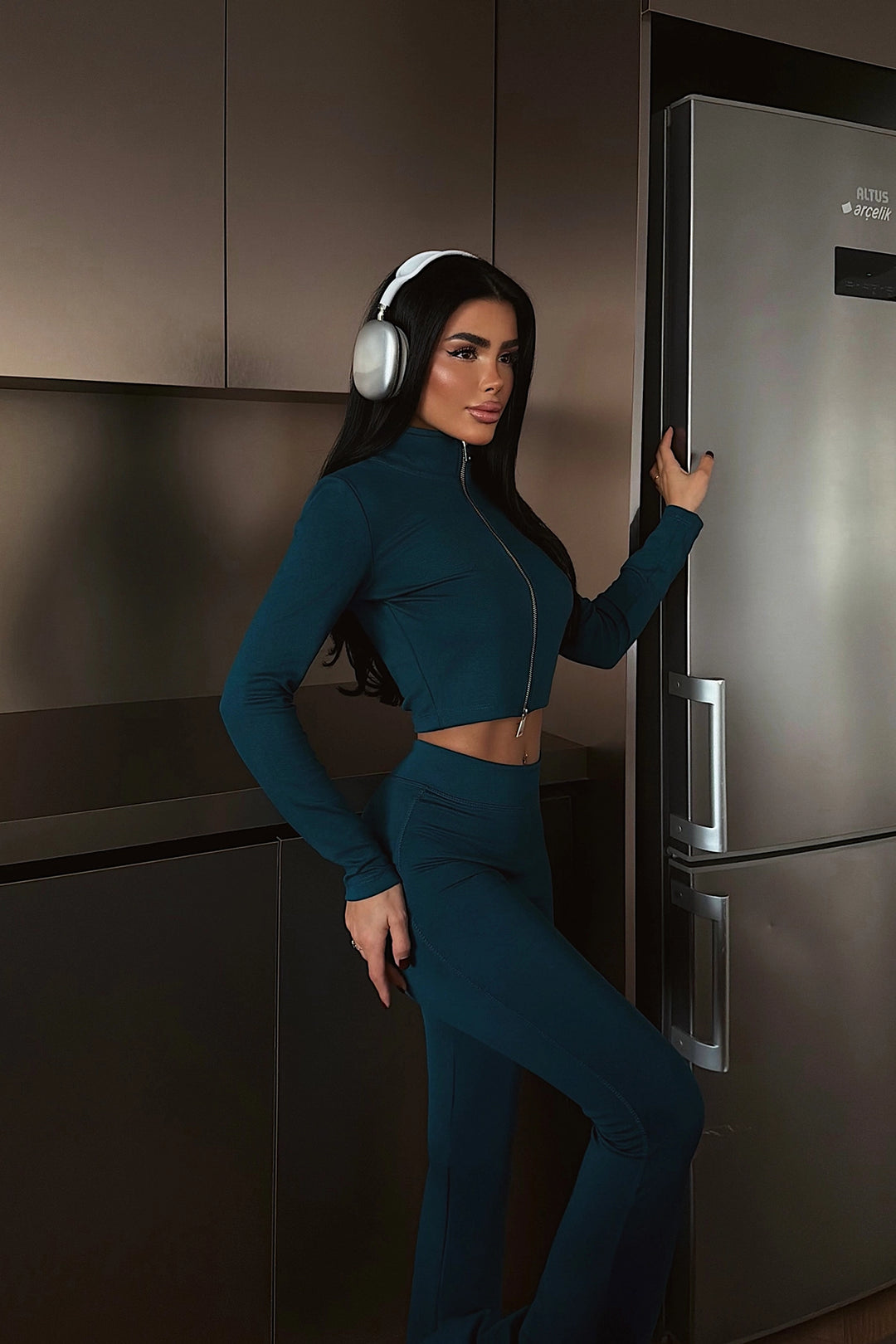 EYY Women Blue Zipper Detail Tracksuit - Novara