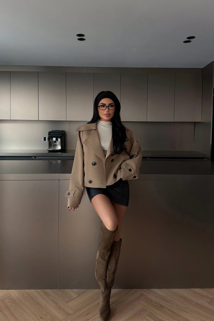 EYY Women Klarris Trench Coat in Brown - Salamanca