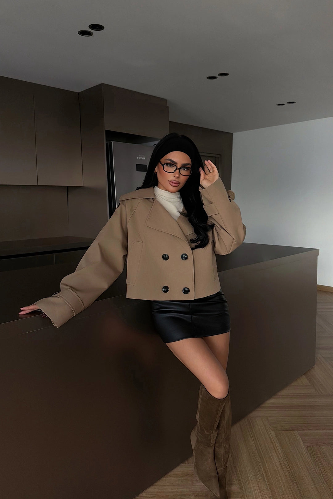 EYY Women Klarris Trench Coat in Brown - Salamanca