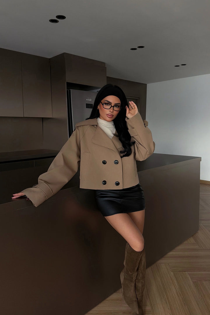 EYY Women Klarris Trench Coat in Brown - Salamanca