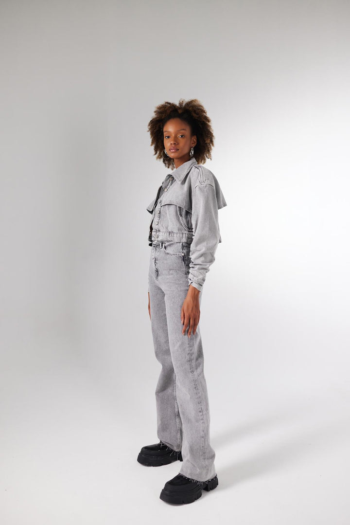 HLLY Women Lorenzo Jean Pants Gray - Guadalupe