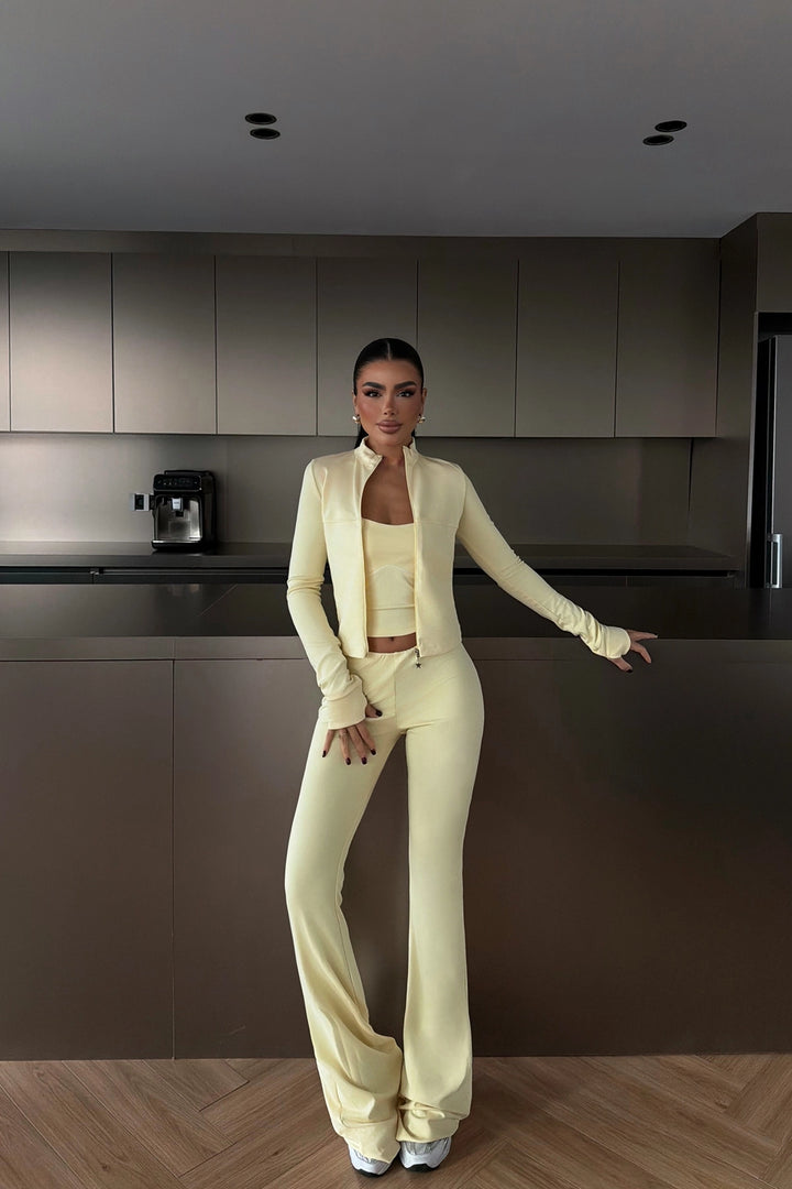 EYY Women Yellow Cropped Suit - East Meadow