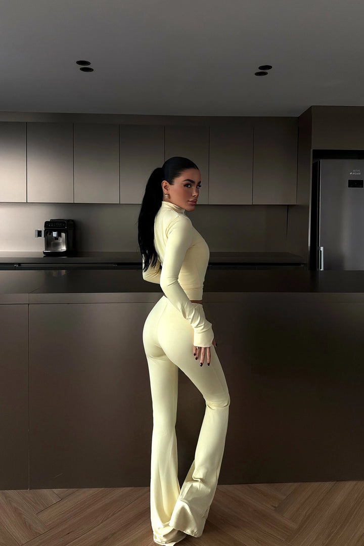 EYY Women Yellow Cropped Suit - East Meadow