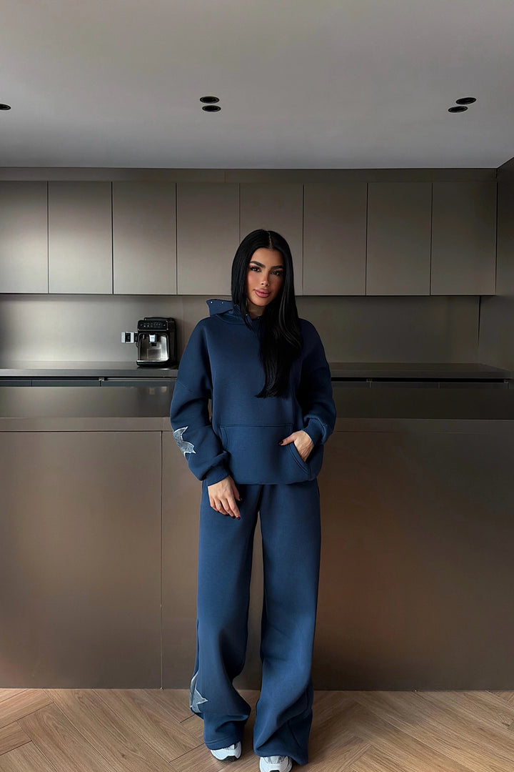 EYY Women Navy Blue Stars Tracksuit - Sevilla