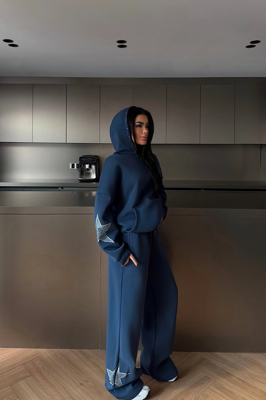 EYY Women Navy Blue Stars Tracksuit - Sevilla