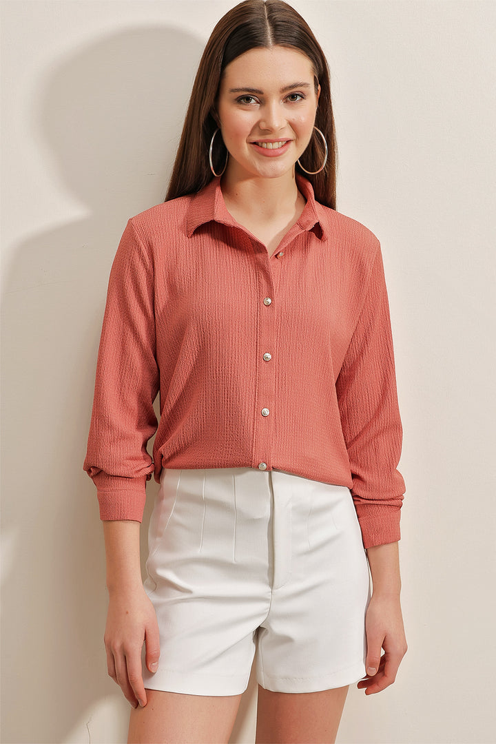 BGD Women Knitted Shirt - Rose Pink - Avondale