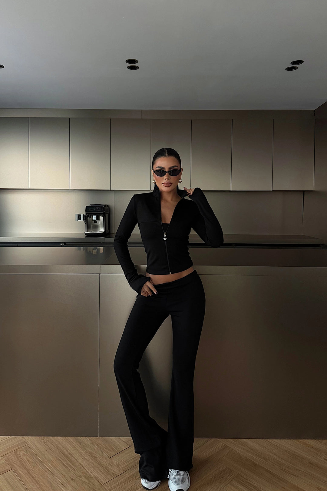 EYY Women Black Crop Top Suit - Spring Hill