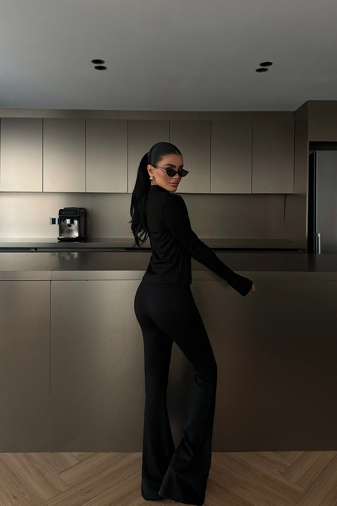 EYY Women Black Crop Top Suit - Spring Hill