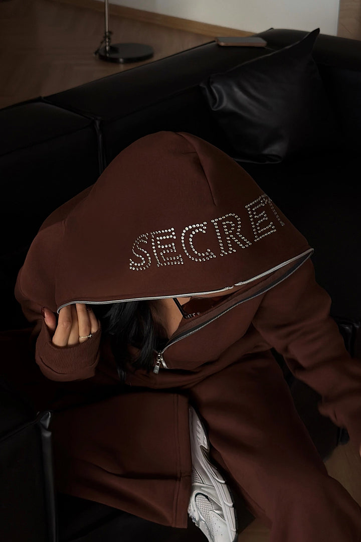 EYY Women Brown Zippered Tracksuit - Porto