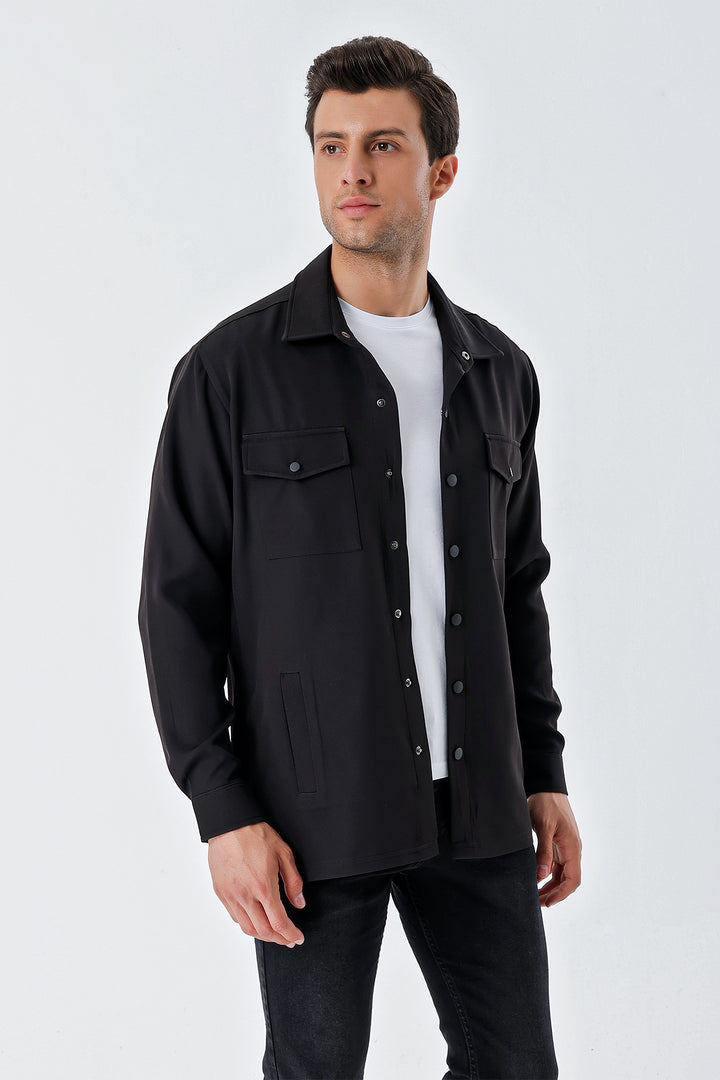 BGD Women Oversized Men's Shirt - Black - Avondale