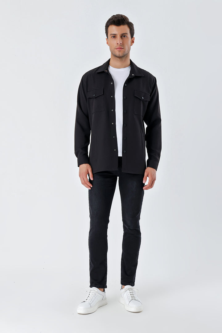 BGD Women Oversized Men's Shirt - Black - Avondale