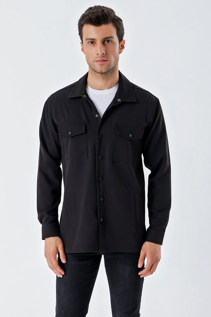 BGD Women Oversized Men's Shirt - Black - Avondale