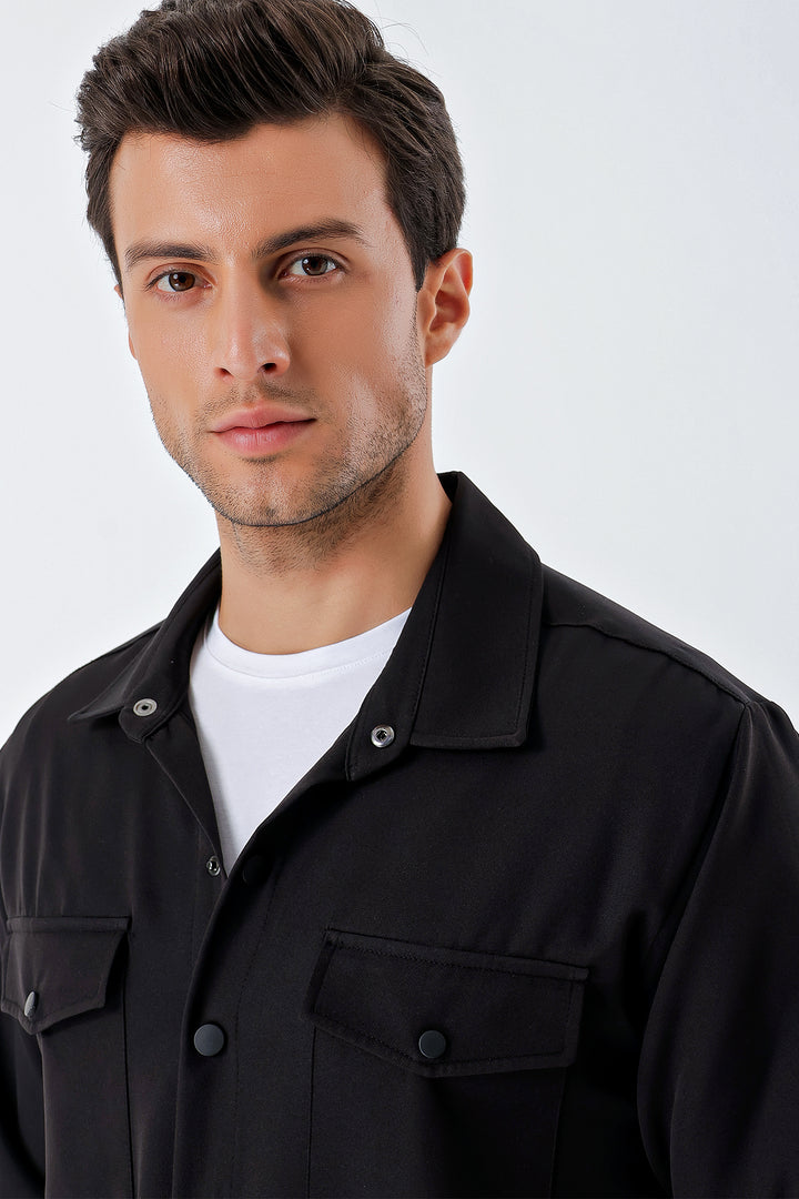 BGD Women Oversized Men's Shirt - Black - Avondale