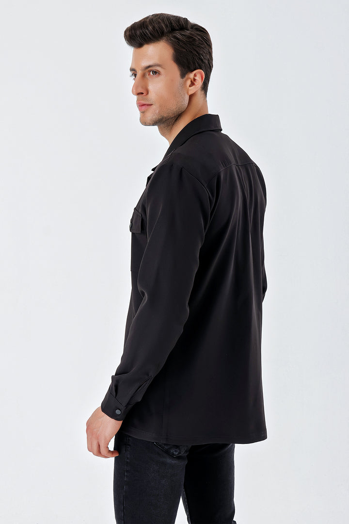 BGD Women Oversized Men's Shirt - Black - Avondale