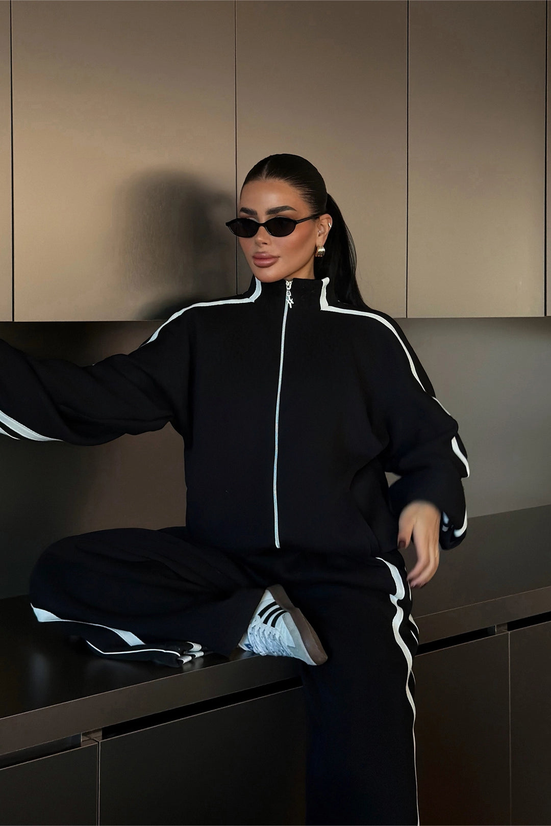 EYY Women White Striped Tracksuit - Fruit Cove