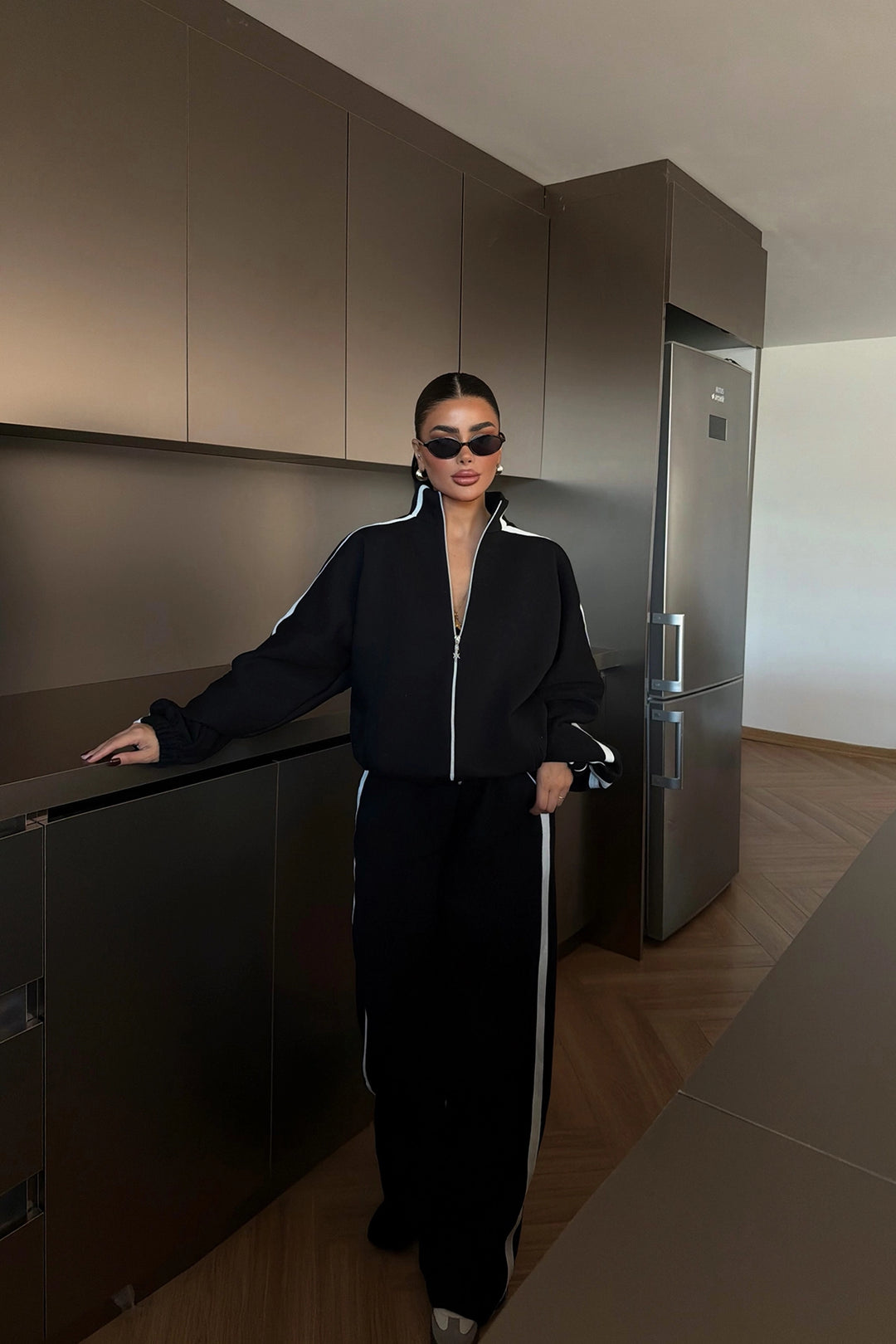 EYY Women White Striped Tracksuit - Fruit Cove