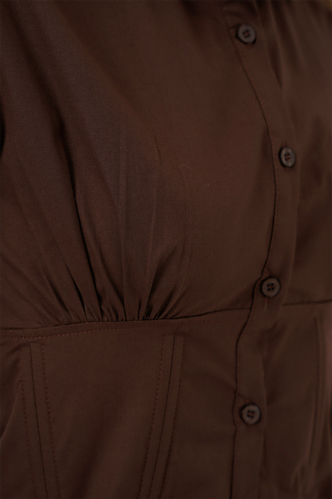 BGD Women Slim Fit Poplin Shirt - Brown - University City