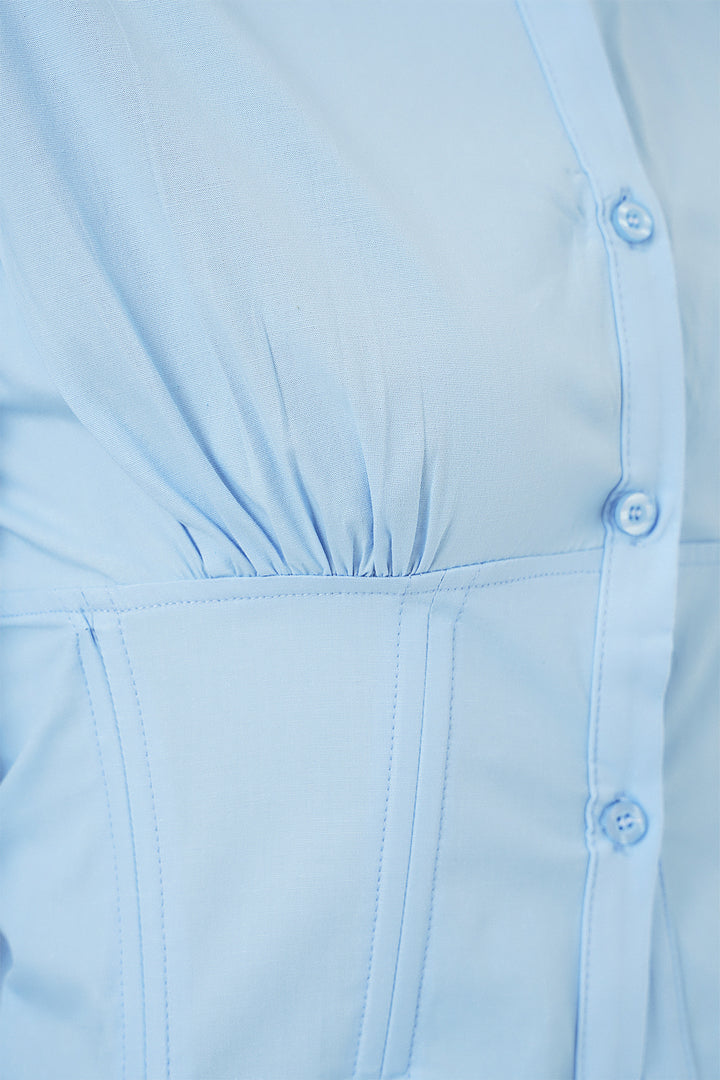 BGD Women Slim Fit Poplin Shirt - Blue - Carson City