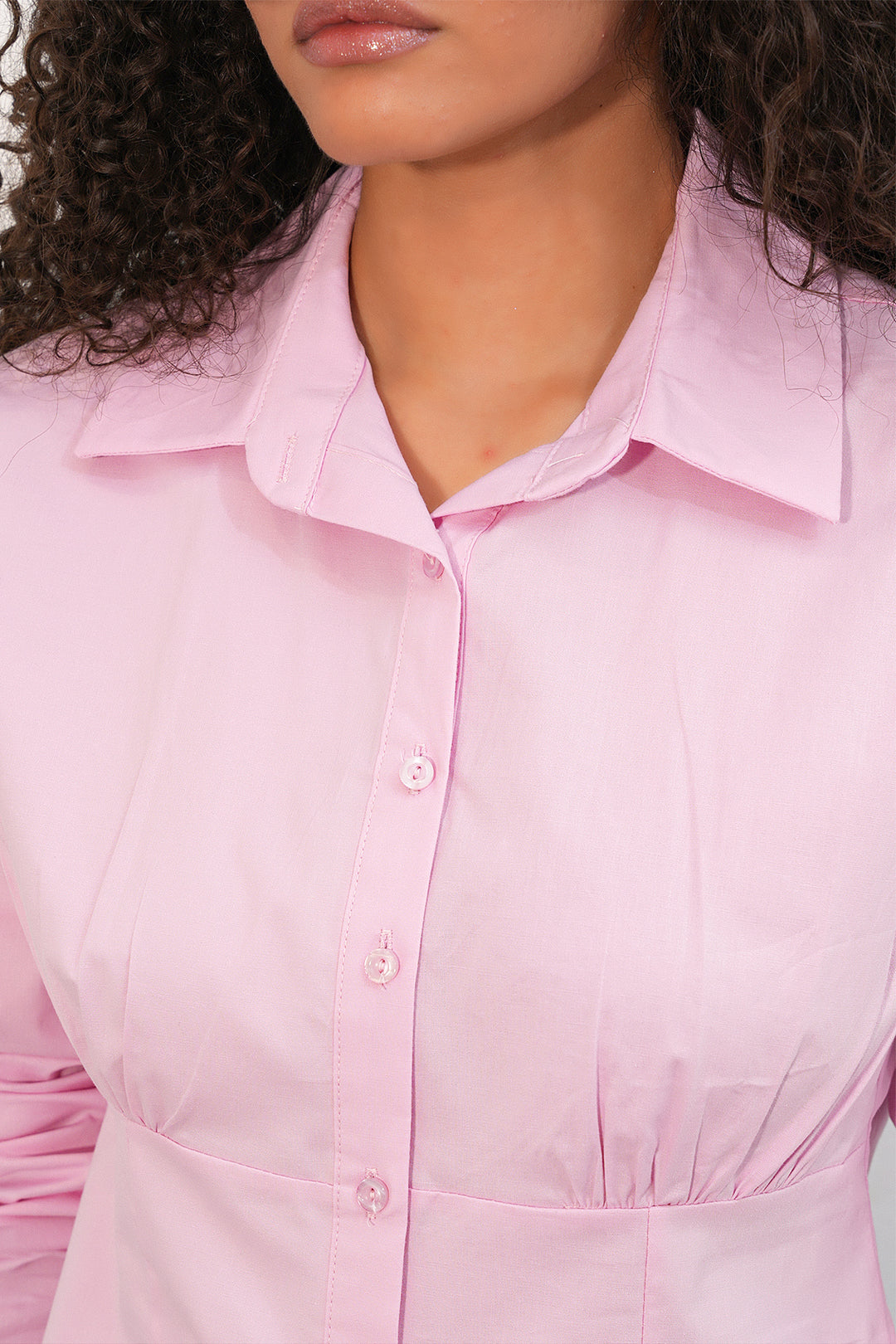 BGD Women Slim Fit Poplin Gömlek - Pembe - Leyland