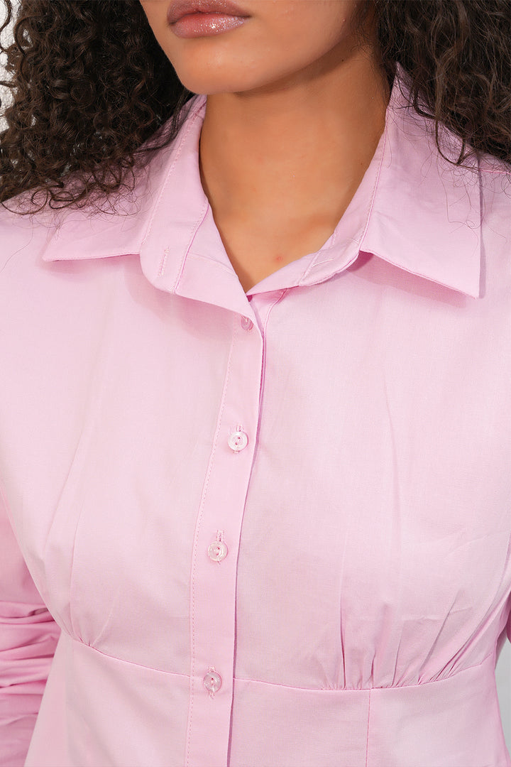 BGD Women Slim Fit Poplin Gömlek - Pembe - Leyland