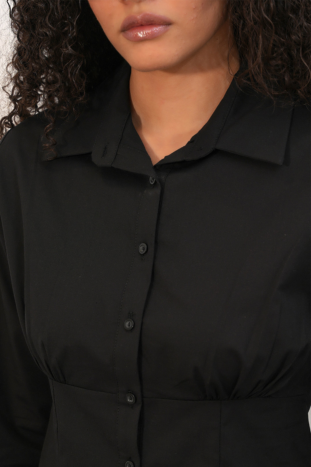 BGD Women Slim Fit Poplin Gömlek - Siyah - Corvallis