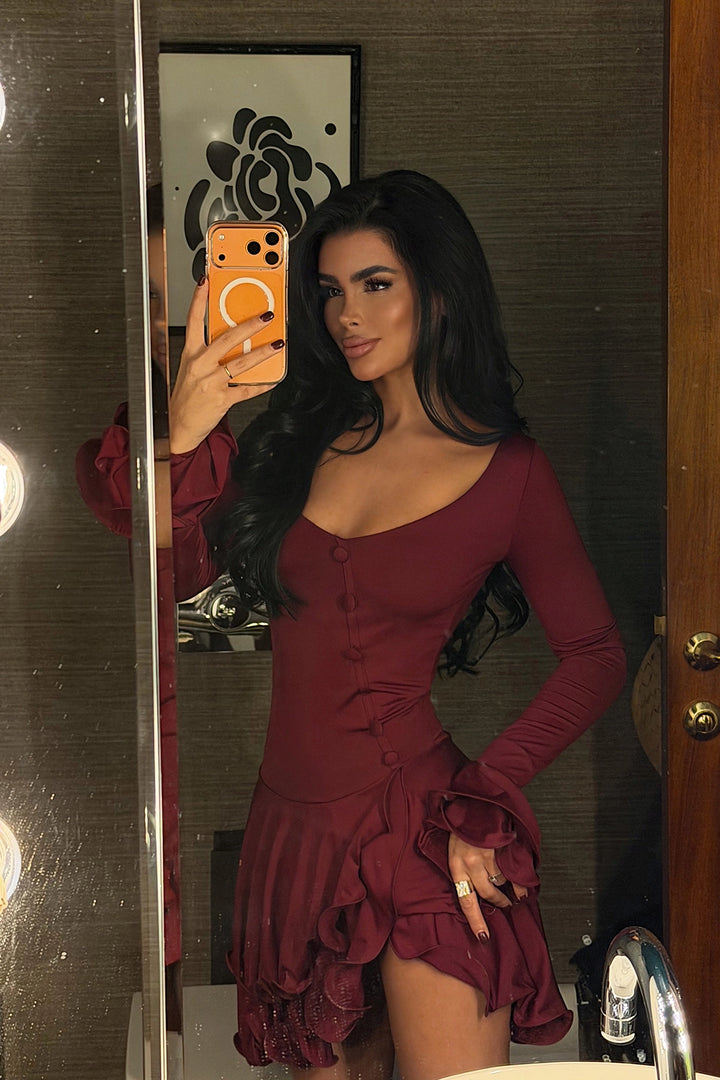 EYY Women Maroon Taliah Mini Dress - Wilmington