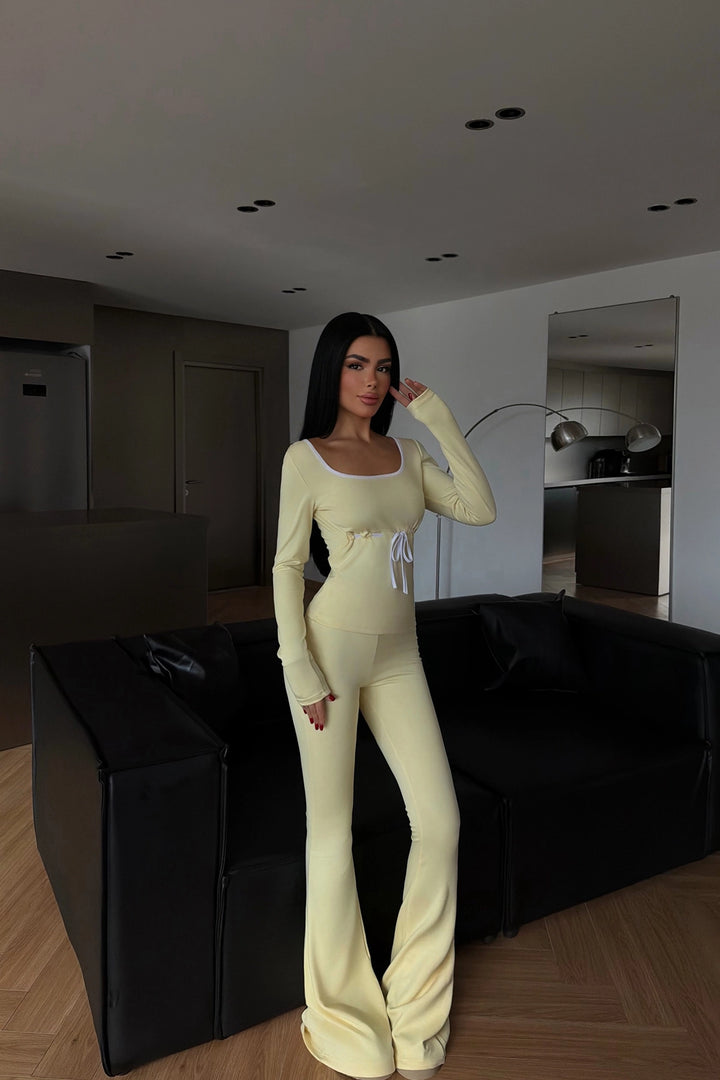 EYY Women Yellow Stripe Detail Suit - Union City