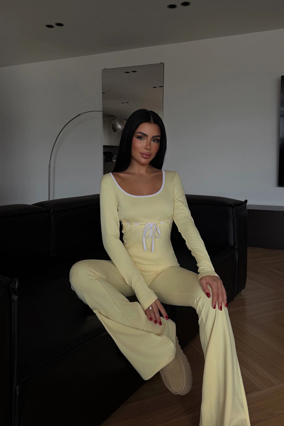 EYY Women Yellow Stripe Detail Suit - Union City