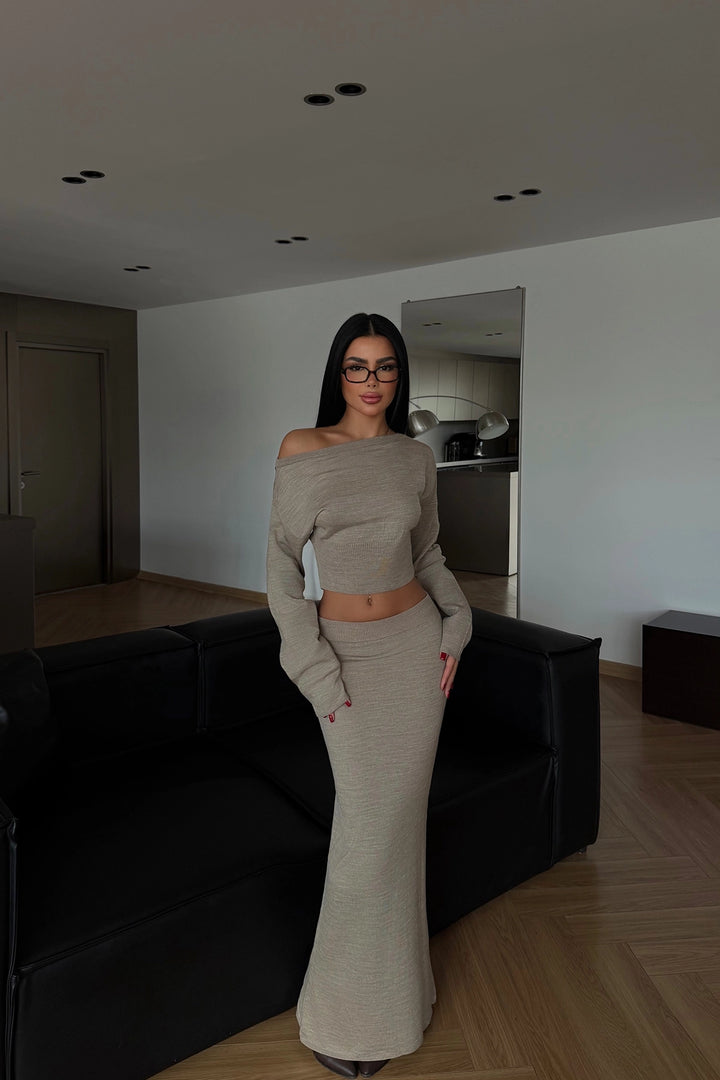 EYY Women Mink Long-Sleeve Skirt Suit - Jackson