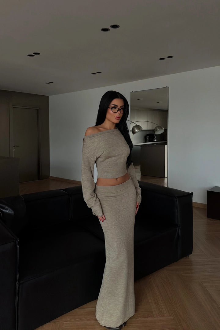 EYY Women Mink Long-Sleeve Skirt Suit - Jackson