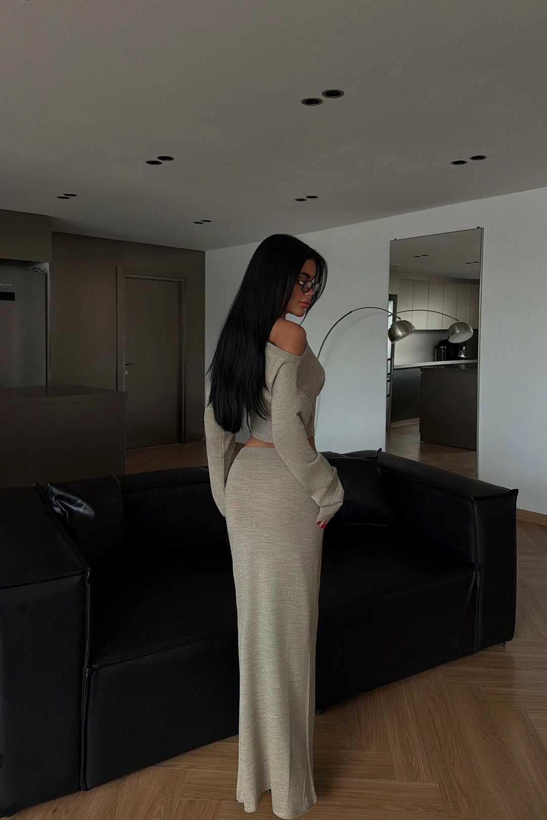 EYY Women Mink Long-Sleeve Skirt Suit - Jackson