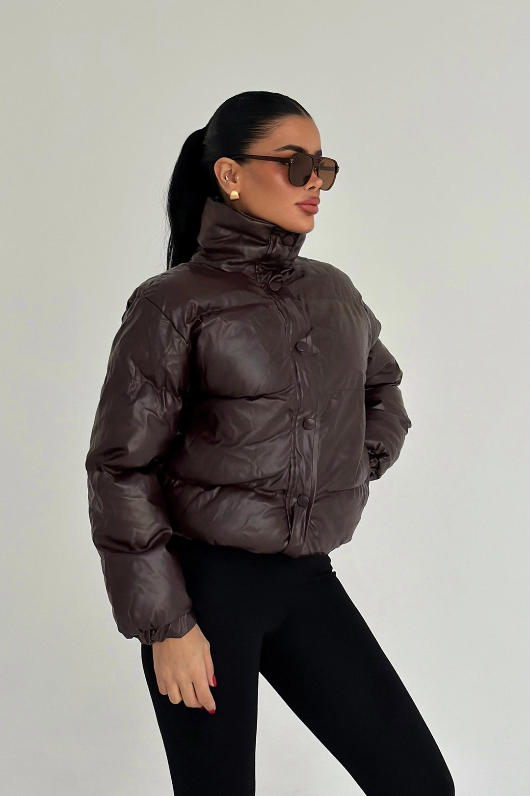 EYY Women Burgundy Puffer Jacket - Tamiami