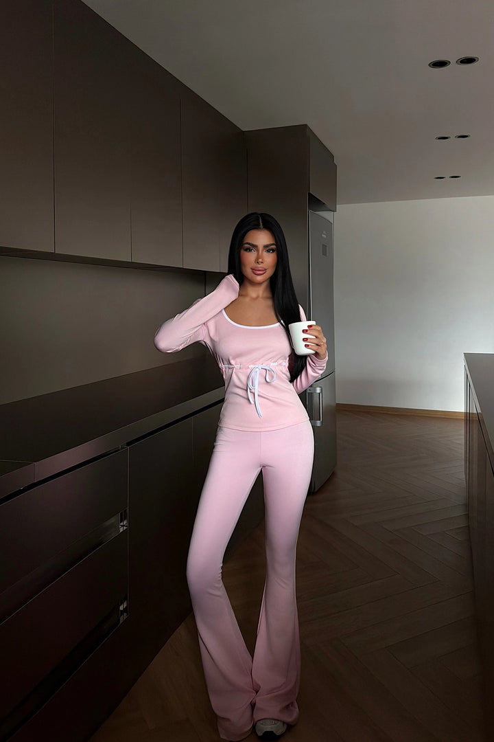 EYY Women Pink Stripe Detail Suit - Lucerne