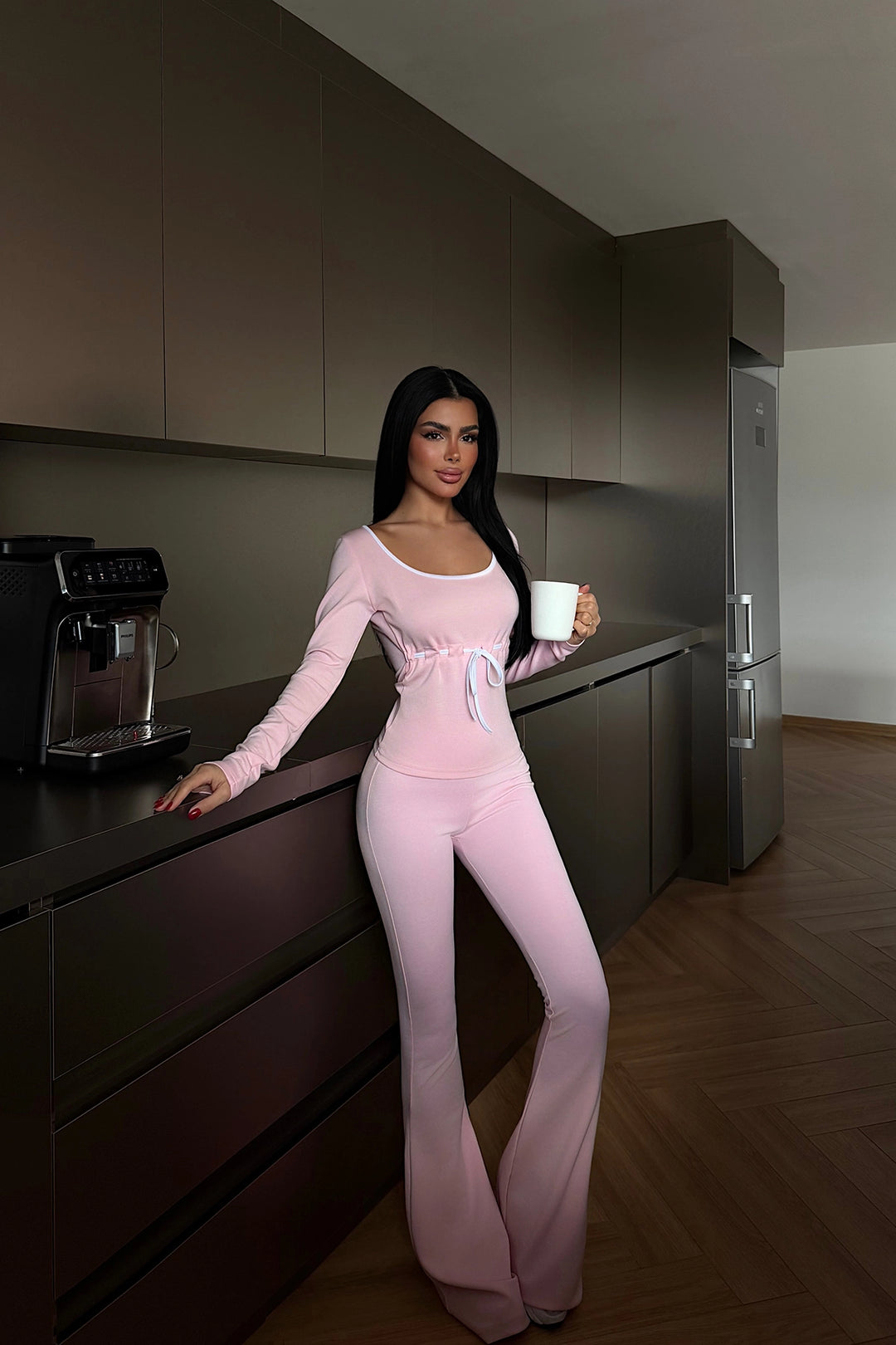 EYY Women Pink Stripe Detail Suit - Lucerne