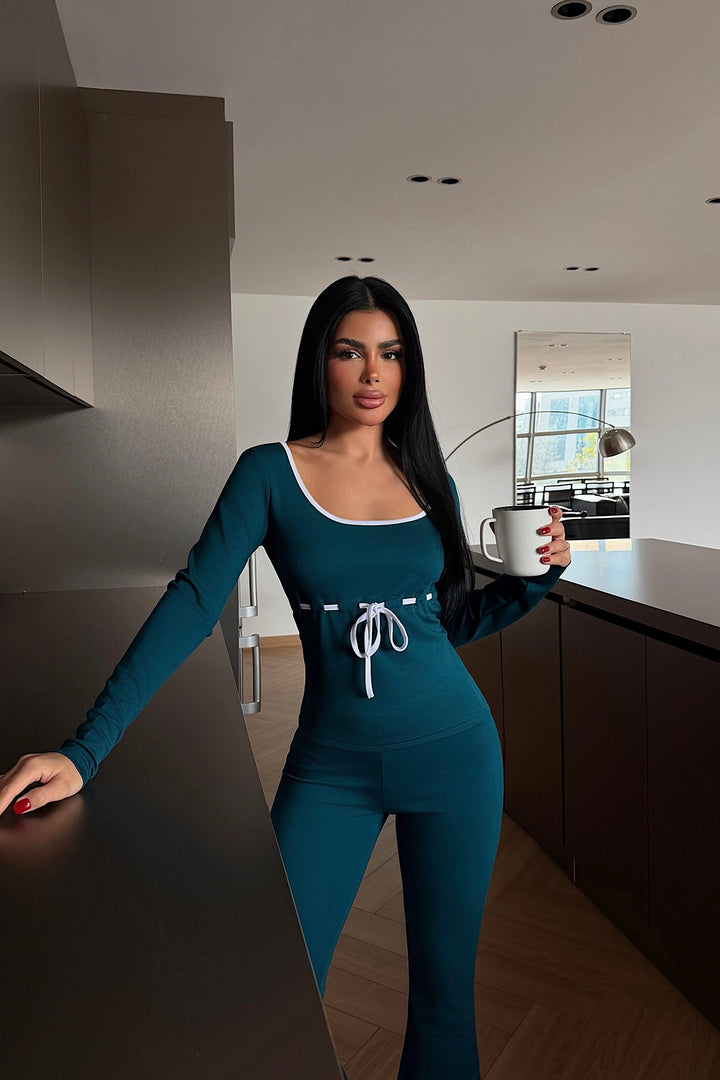 EYY Women Petrol Green Penxy Suit - Pomezia